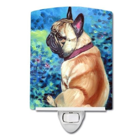 CAROLINES TREASURES Carolines Treasures 7313CNL Fawn French Bulldog in Flowers Ceramic Night Light 7313CNL